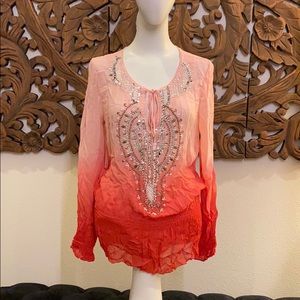 Bright top with stones